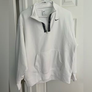 Nike quarter zip hoodie white